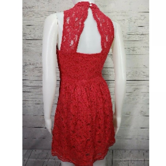 Hollister Red Lace Sleeveless Dress Woman’s Size M - Picture 2 of 15
